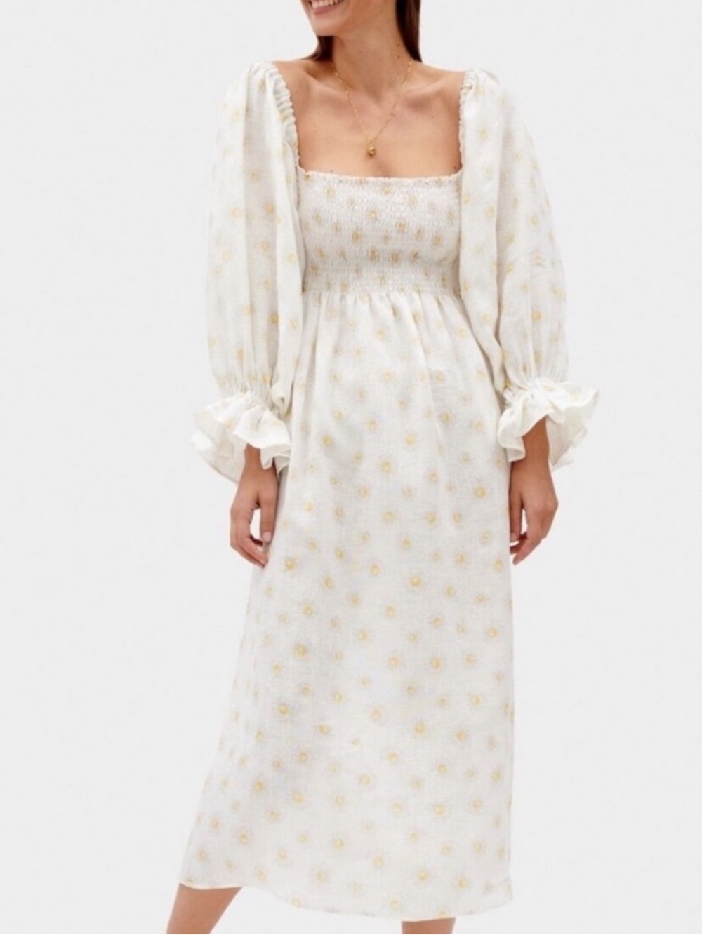 Sleeper Atlanta Linen Dress - Daisies